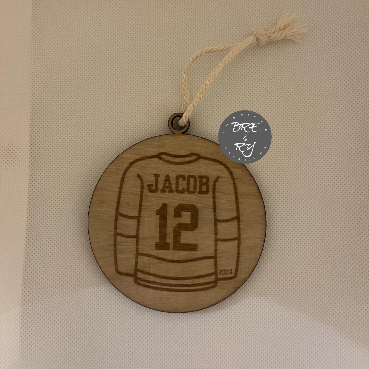 Hockey jersey Christmas ornament