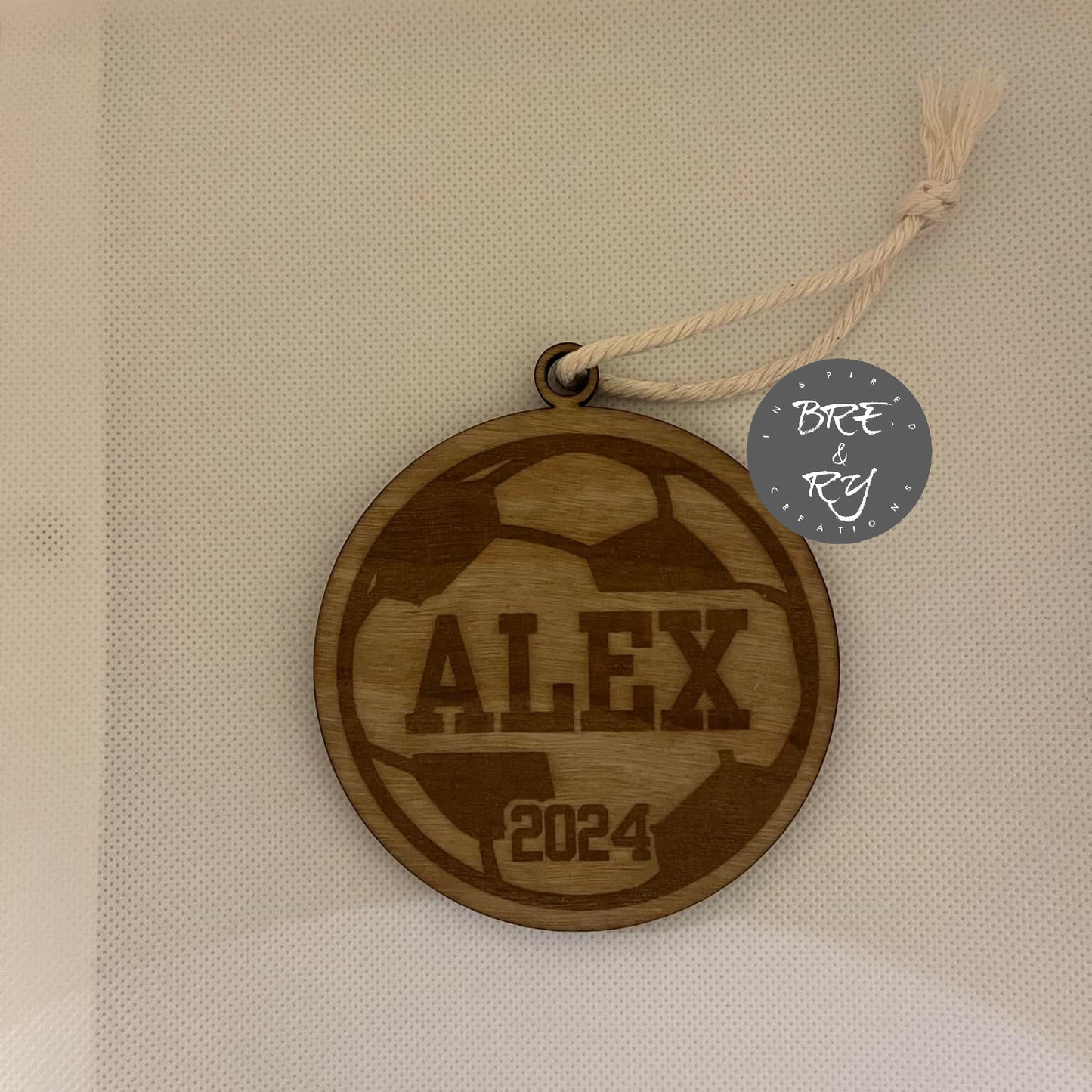 Soccer ball Christmas ornament