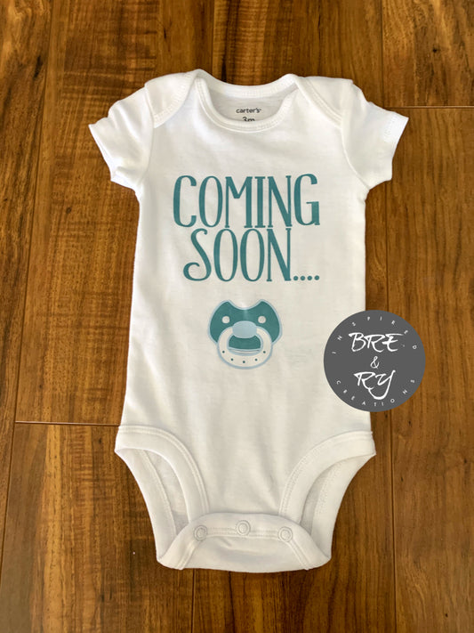 Coming soon .. pregnancy announcement onesie